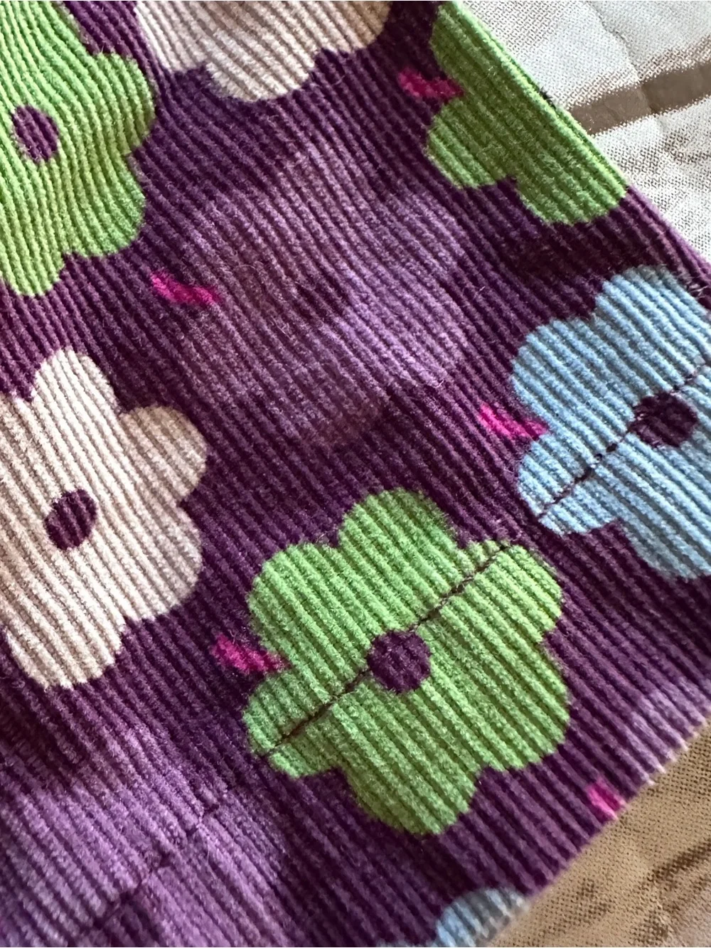 Mini Boden floral cord dress